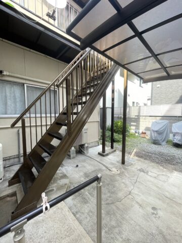 姫路市　外部階段（鉄製からアルミ製に）