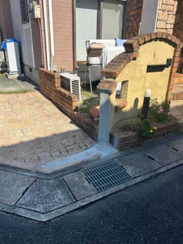 姫路市　ブロック塀の部分撤去